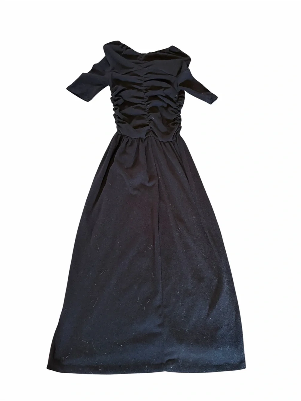 Tach Clothing Adalena Knotted Maxi Dress Black Off The Shoulder - Picture 5 of 8